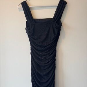 Black Scrunched Dress